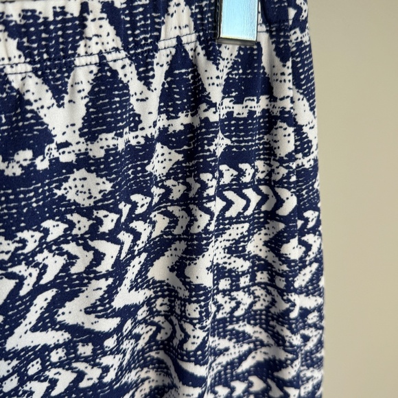Women's‎ Aztec Pull On Lightweight Wide Leg Palazzo Pants Blue/White Festival - Picture 4 of 11
